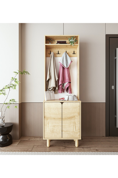 VM VERTEX MOBİLYA PADOVA Portmanto Vestiyer Ayakkabılık 2 Kapaklı 4 Askılı