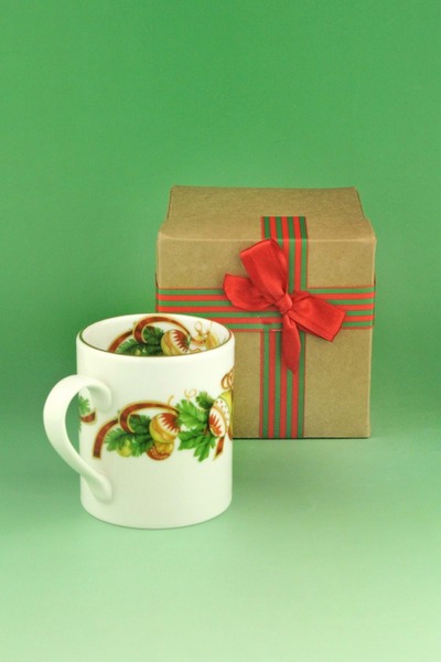 Bursa Porselen Dekor Christmas Shine Gold Gilded Porcelain Mug Christmas Gift Boxed