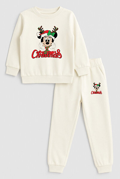 MODA Μίκυ Μάους Χριστουγεννιάτικο Σετ Παιδικής Φόρμας με Στάμπα Άγιου Βασίλη,...