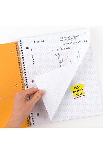 Generic Five Star Spiral Notebook, Single-Subject, 100 Wide-Ruled Sheets, 11 x 8.5 in, Black