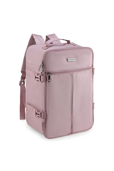 zagatto Rucsac de călătorie pentru avion, roz, bagaj de mână 40×30×20 cm, Wizz Air, Ryanair, 10 kg, ZG988