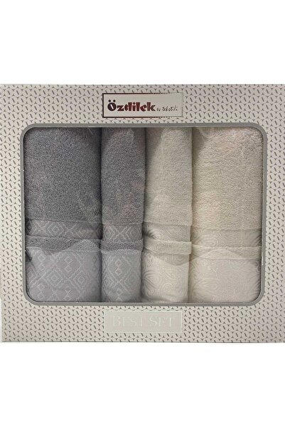Özdilek Dory Best Set Hamam Takımı - Krem-gri
