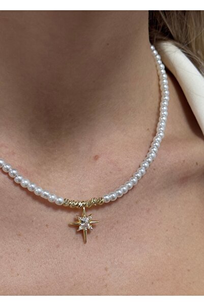 KİLİGİSTANBUL Pearl North Star Necklace 35 cm