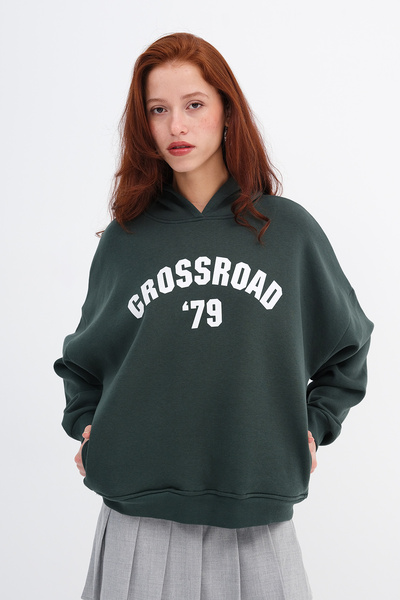 Addax Εκτύπωση με τύπωμα επένδυση fleece Φούτερ S12536