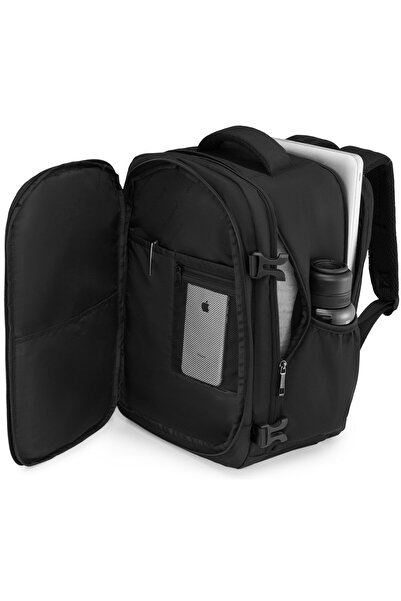 zagatto Travel Backpack for Airplane, Black, Hand Luggage 40×30×20 cm, Wizz Air, Ryanair, 10 kg, ZG1056