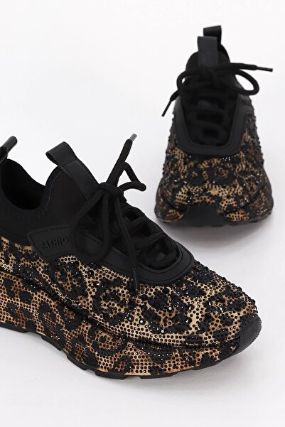 kajal ayakkabı Prn 116-1 Patterned Stone Detailed Sports Shoes