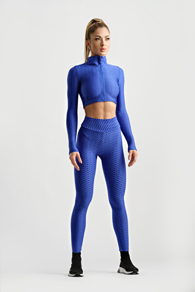 Tessitura Sportswear | توب قصير بتصميم ثلاثي الأبعاد | نايلون عالي التمدد | ن...