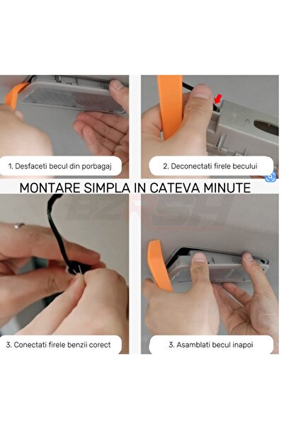 BZRSH Car Trunk LED Strip 4M, Automatic Start, Flexible – Cool White Lighting 12V,