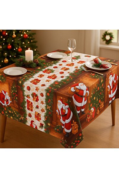 Faria Tablecloth Midox 05, Christmas Pattern, Multicolor, Festive Table Decoration - 140x500 cm