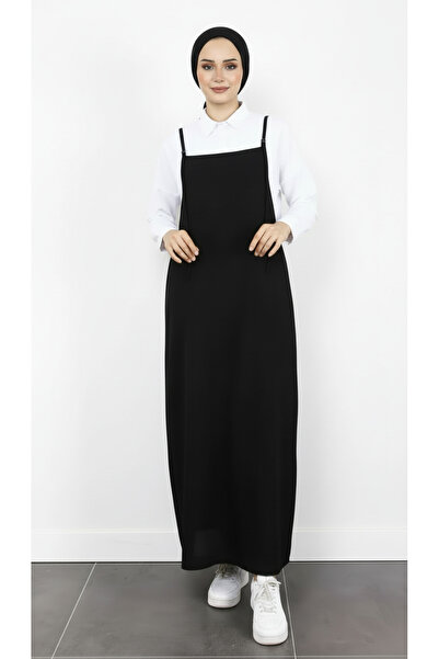 BERNS Kadın Siyah Tesettür Jile Elbise