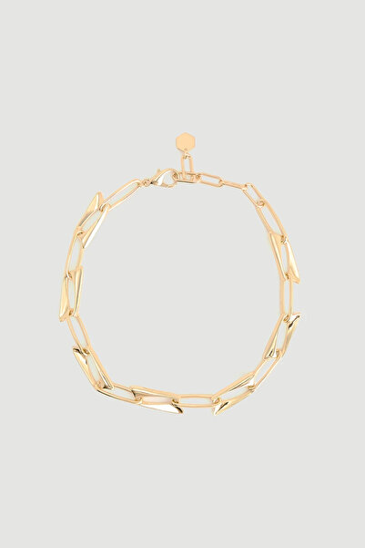 Gusto Figured Chain Necklace - Gold