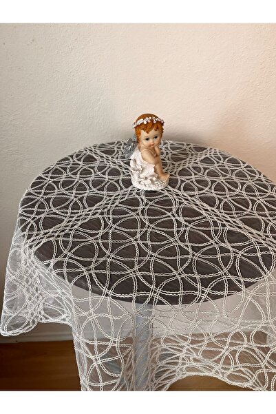ZESA HOME Fiskos Tablecloth Tulle Laced Dowry Holder
