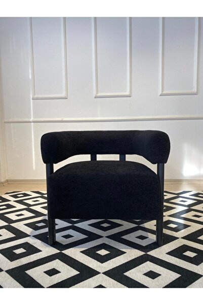 MELLMOD SWEET MOD BUKLE BERJER SİYAH - SİYAH AHŞAP AYAK