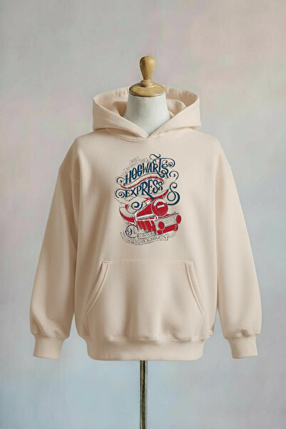 Vordevia هاري بوتر هوجورتس إكسبريس مطبوع سويت شيرت قطني بثلاثة خيوط O قصة فضفاضة