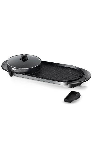 Generic Electric BBQ Roasting Pan Indoor 2 in 1 Hot Pot Grill Smokeless Non Stick Multi Functional pot