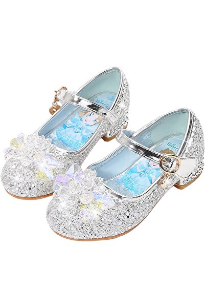 Frozen Magic Girls Elsa Princess Crystal Sequin Sandals - Blue/Pink/Silver