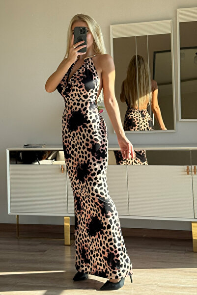 CİDDE Γυναικείο φόρεμα με λαιμόκοψη με μεταλλικό δαχτυλίδι ντραπέ Maxi βραδινό φόρεμα Κομψό ντεσιμποτέ για την αποφοίτηση