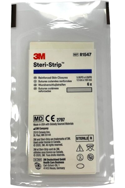 Steri-Strip 3M reinforced Skin Closures - 1/2 x 4 - 10 pack of 6 strip envelope (60 strips)