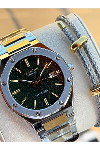 Quantum Sapphire Cam İtalyan Bileklikli 10 Atm Suya Dayanıklı 2 Yıl Garantili Erkek Kol Saati 12.370