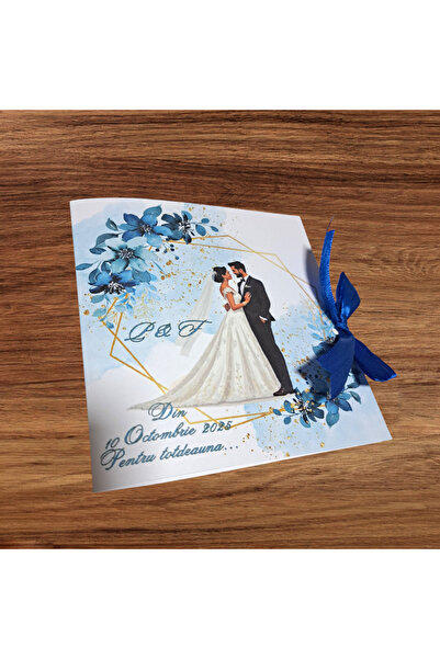 Aela.alc Wedding invitation with floral motifs set of 30 pieces