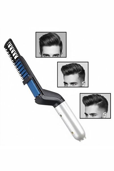 Muchmy Electric Beard Shaping Straight Hair Styler Mini Comb Styling Travel Men Hair Brush