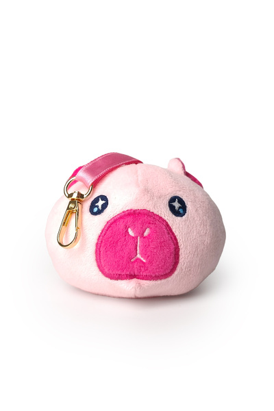 Ecrou Mood Capybara Plush Charm 15 cm Brown-Pink