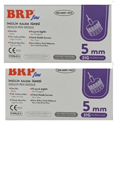 BRP 200 Adet Kalem İğnes i 5mm 31G