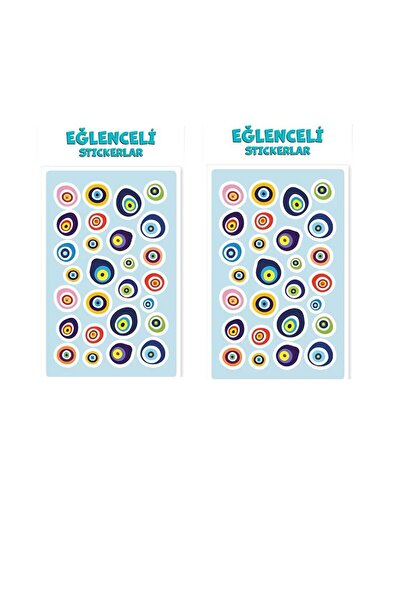 KESKİN COLOR Fun Sticker Evil Eye Bead Set of 2