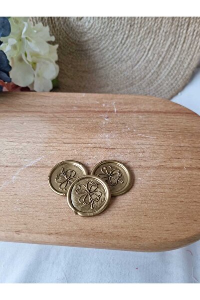 cev den store شمعة ختم جاهزة 50 قطعة، ختم ذهبي اللون