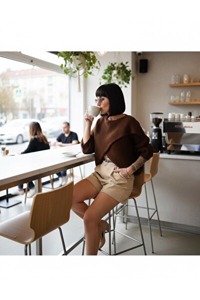 AGORATEKSTİL New Season Fakir Sleeve Wool Sweater