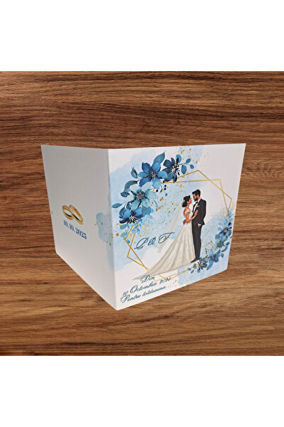 Aela.alc Wedding invitation with floral motifs set of 30 pieces