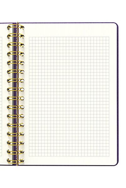 Meli Melek Melimelek Checkered Notebook Purple (Cloth Cover) - Ceyda Düvenci