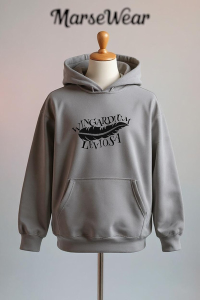 Vordevia Wingardium Leviosa Printed Cotton 3 Thread O Oversized Sweatshirt