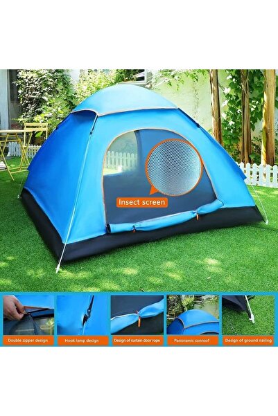 Generic Camping/Dome/Outdoor Family Tent - Waterproof Tent with Carry Bag for 3-4 Person (T-1)