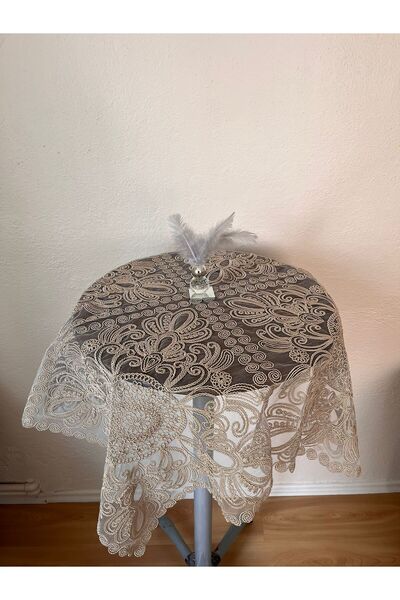 ZESA HOME Fiskos Tablecloth Tulle Laced Dowry Holder