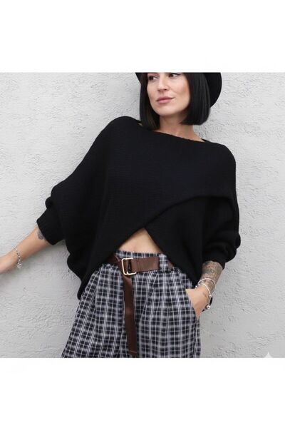 AGORATEKSTİL New Season Fakir Sleeve Wool Sweater