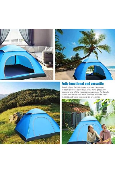 Generic Camping/Dome/Outdoor Family Tent - Waterproof Tent with Carry Bag for 3-4 Person (T-1)