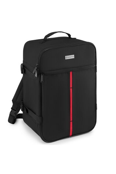 zagatto Travel Backpack for Airplane, Black, Hand Luggage 40×30×20 cm, Wizz Air, Ryanair, 10 kg, ZG1003