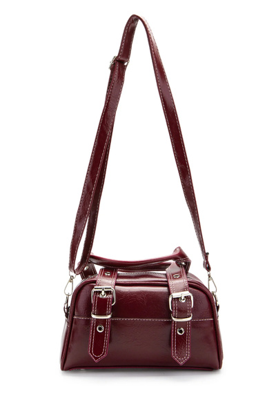 Ecrou Belt Detailed Shoulder Bag Claret Red