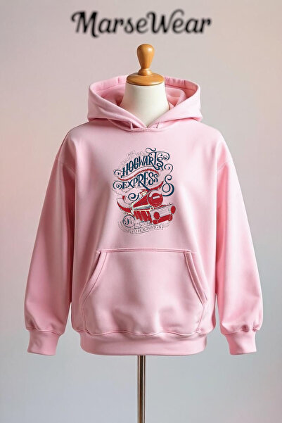 Vordevia هاري بوتر هوجورتس إكسبريس مطبوع سويت شيرت قطني بثلاثة خيوط O قصة فضفاضة