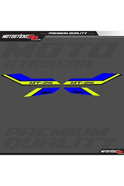THE MOTO STİCKERR MT-25 ORJİNAL STİCKER SET (MAVİ-SARI)