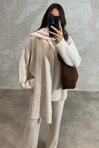 La Perla Boutique Passo Hair Braided Scarf Detailed Double Set