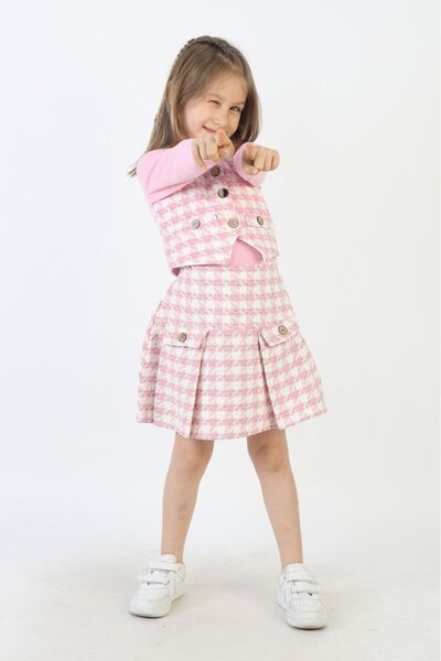 Erzani Kids Şanel Vest Set 3-Piece Set