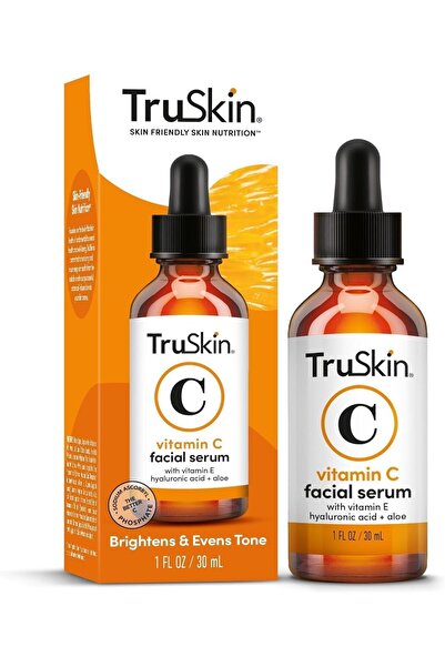 TruSkin Naturals سيروم فيتامين سي للوجه مع حمض الهيالورونيك وفيتامين هـ، 1 أونصة