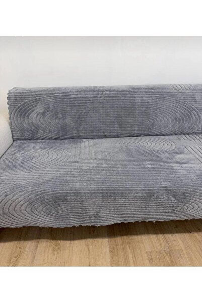 seltenet Non-Slip Base Sponge Welsoft 3-Seater Sofa Cover - Sofa Bed Cover 100X210 Gray Color