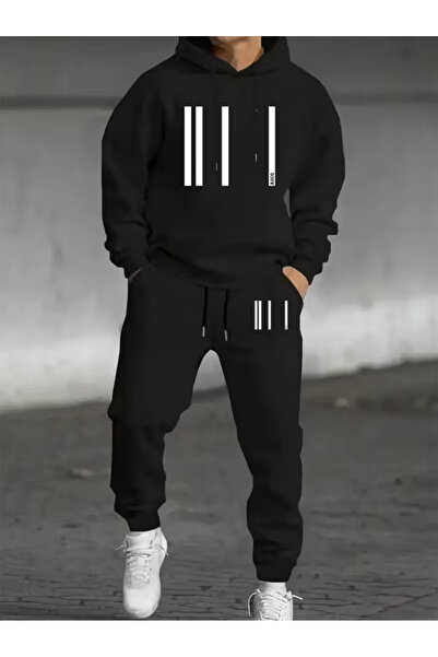 Flaubert Falubert-Men's Printed Hg Oversized Sweatahirt - Sweatpants 2-Piece Set