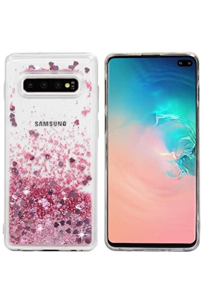 PlanetPhone Husa pentru Samsung S10, cu sclipici si apa, din silicon, protect...