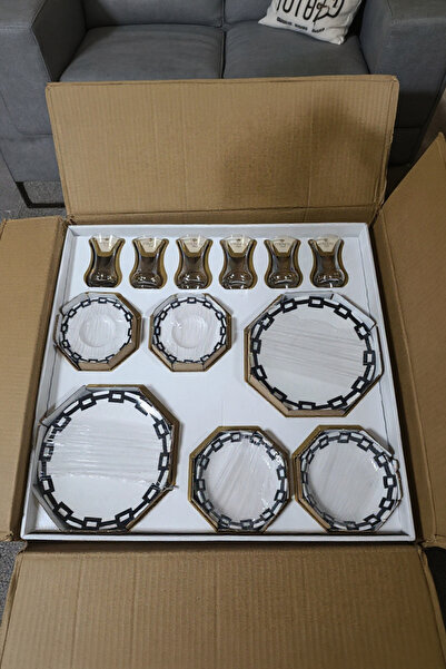 Paşabahçe 24 Parça Harenciya Premium Çay&Pasta Sunum Seti-6 Bardak 6 Pasta Ta...