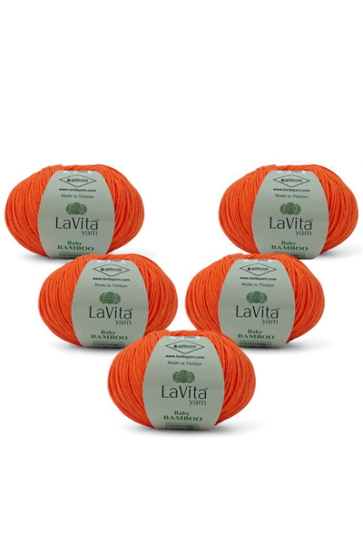 LaVita Yarn Fir de tricotat manual Baby Bamboo 50% Bambus 50% Acrilic 250gr 5...