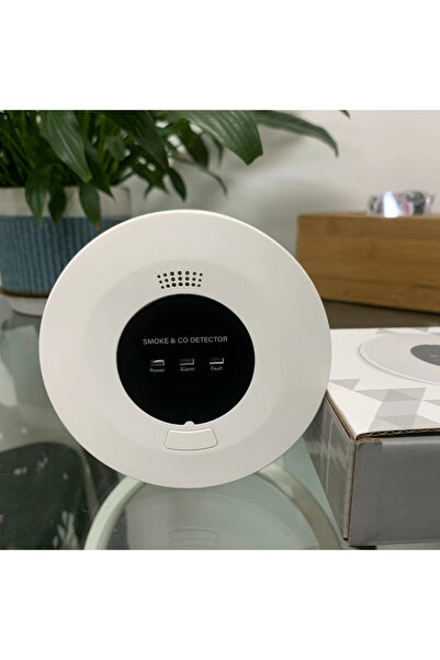 RONIC X 2 in 1 Smoke and Carbon Monoxide Detector, electrochemical + photoelectric, installation kit included, White